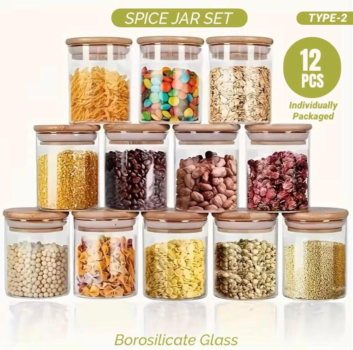 Spice Jars (12 Pc)
