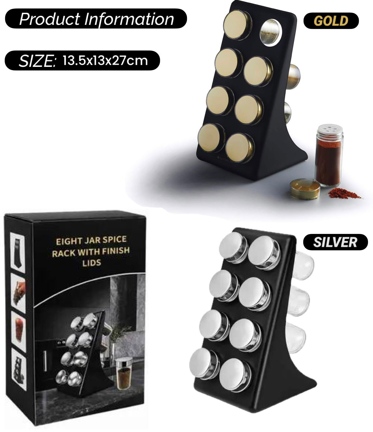Spice Rack (8 Jars)