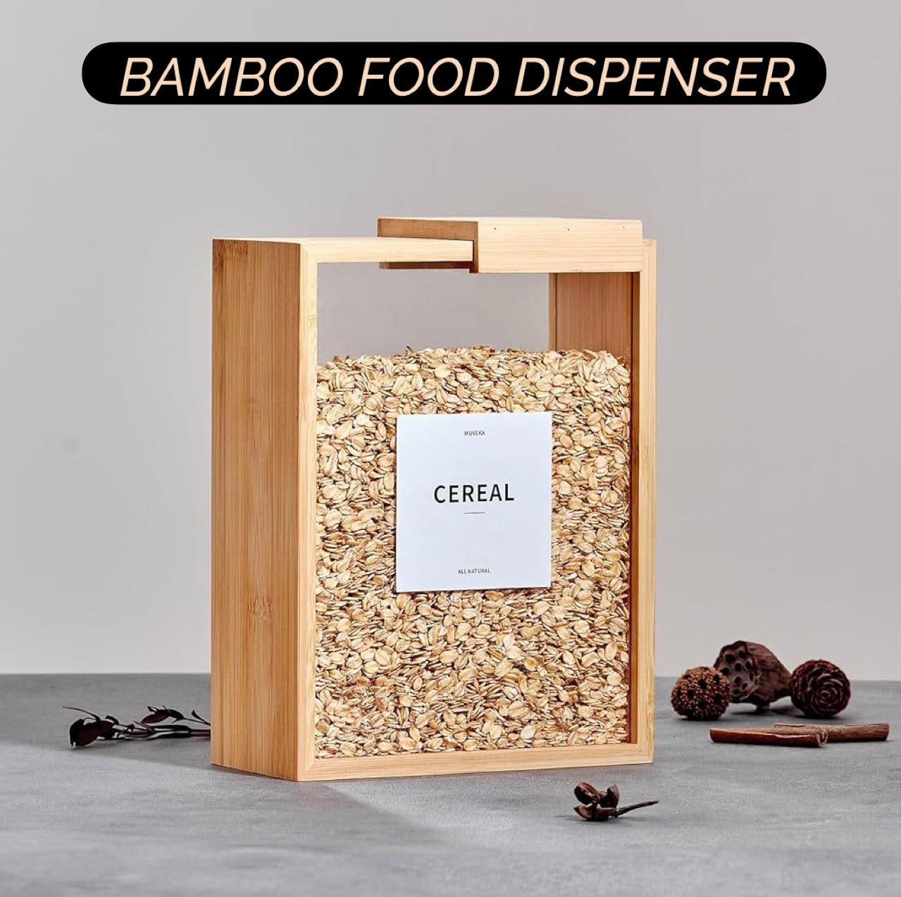 Bamboo Food Dispenser