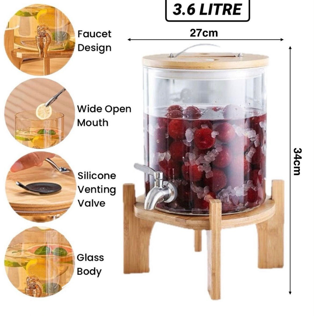Glass Juice Dispenser (3.6 L)