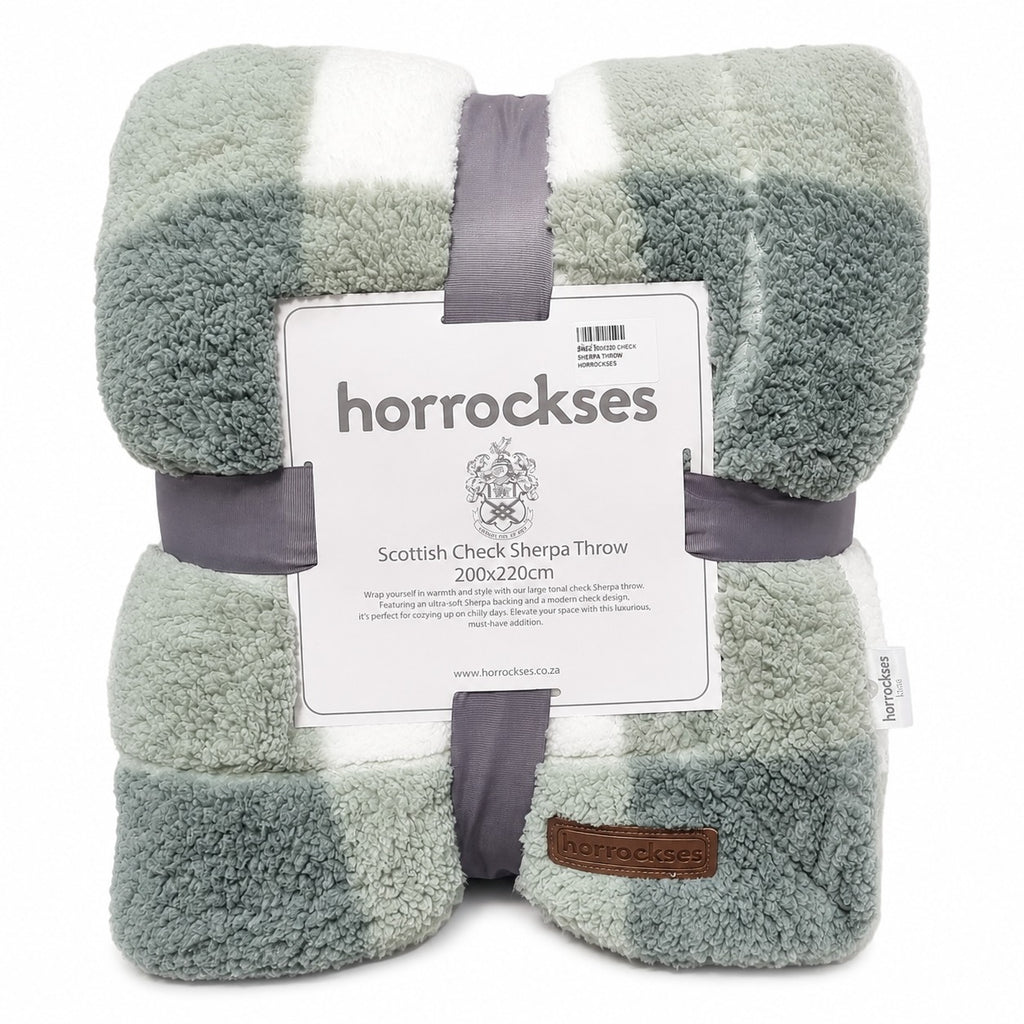 Scottish Check Sherpa Throws