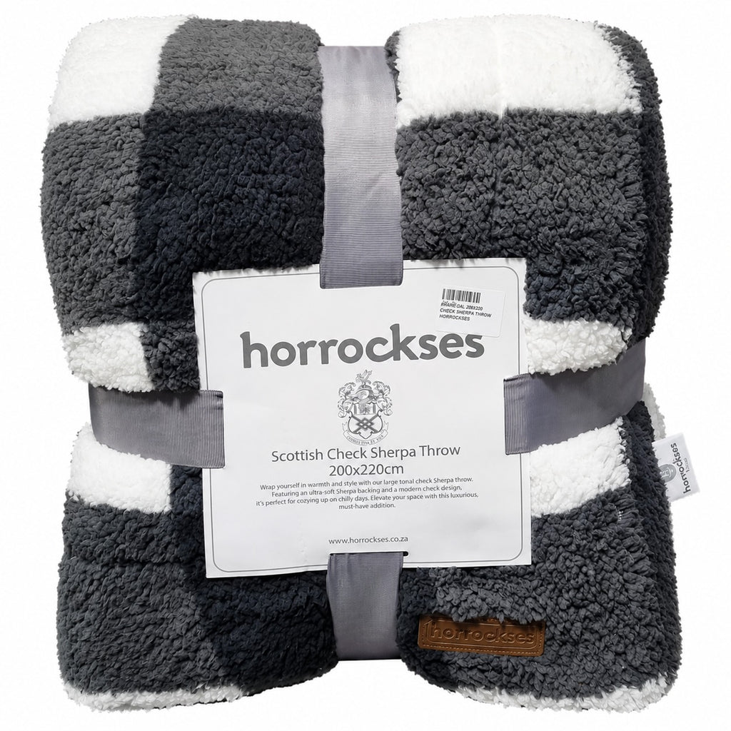 Scottish Check Sherpa Throws