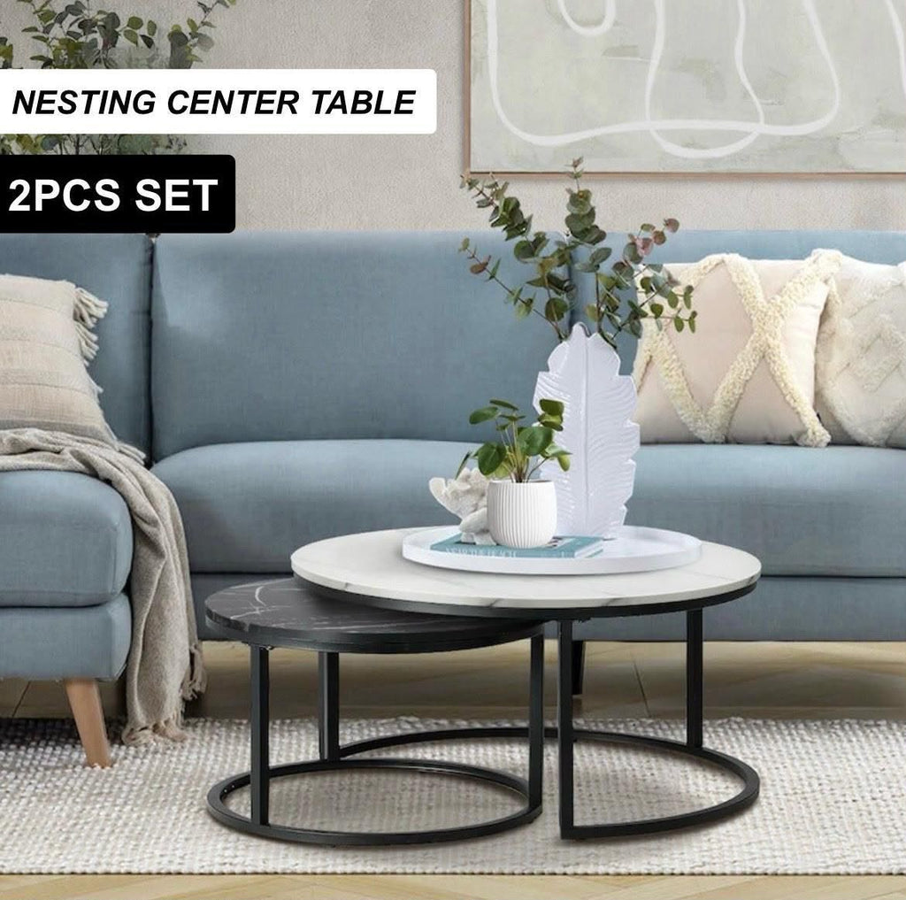 Round Nesting Center Table (2 Pcs)