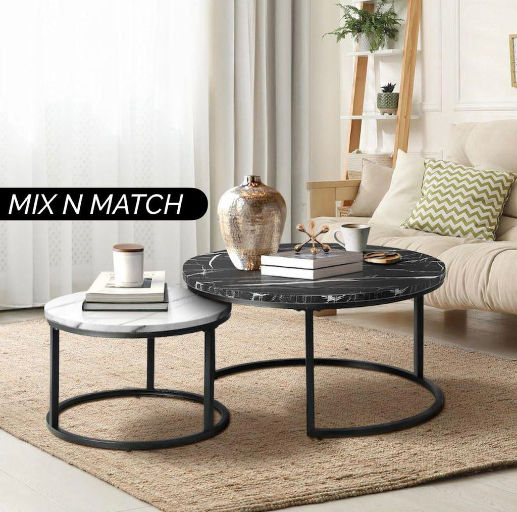 Round Nesting Center Table (2 Pcs)