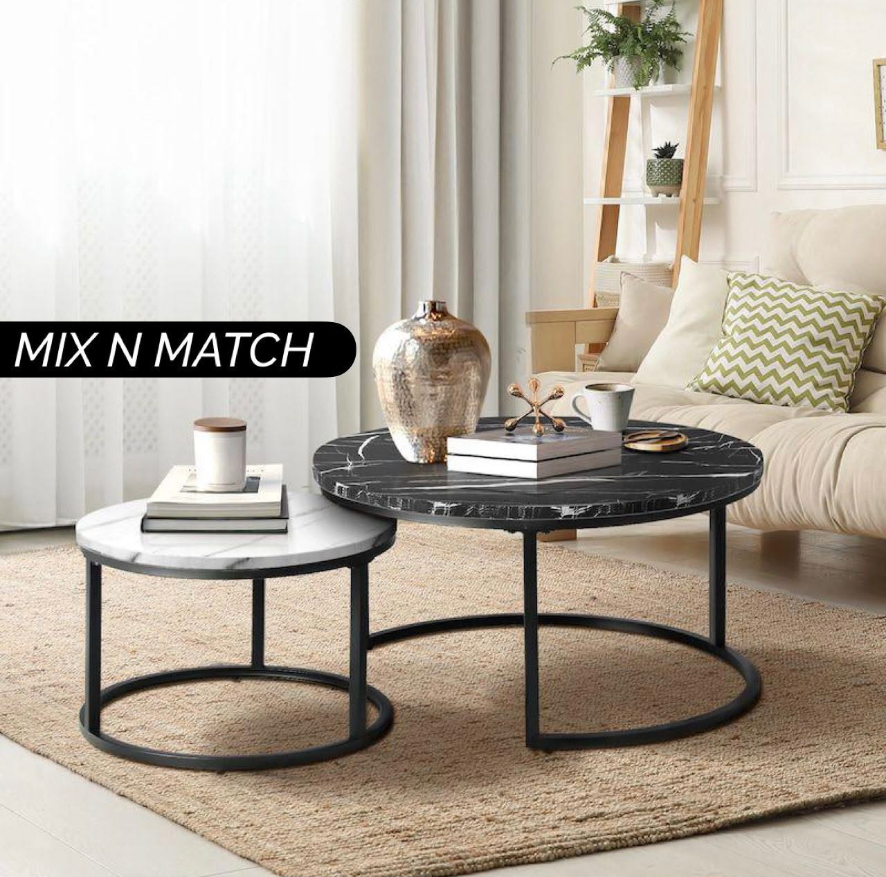 Round Nesting Center Table (2 Pcs)