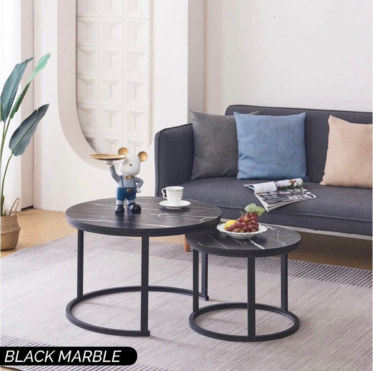 Round Nesting Center Table (2 Pcs)
